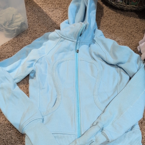 lululemon athletica Tops - Light Blue Lululemon Scuba Hoodie